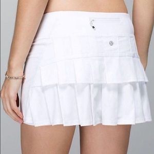 Lululemon Run: Pace Setter Tennis Skirt White Golf Skort